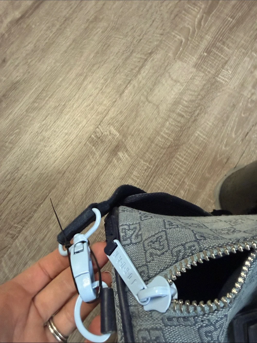 Jordan Grey Monogram Travel Duffel Bag